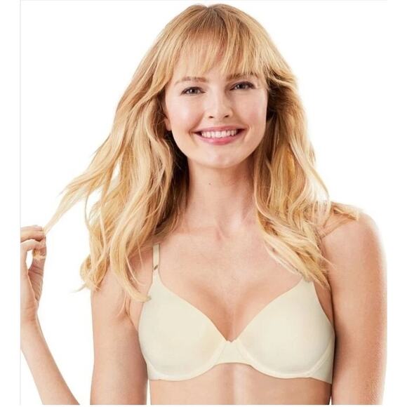 Maidenform One Fabulous Fit Demi Underwire Bra Blush Cream Color 32A - Picture 3 of 3